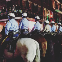 Mounted Police Line Up (Bourbon Street, New Orleans, LA, USA)