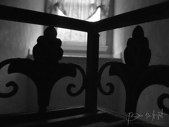 FLEUR DE LIS WINDOW with Signature